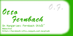 otto fernbach business card